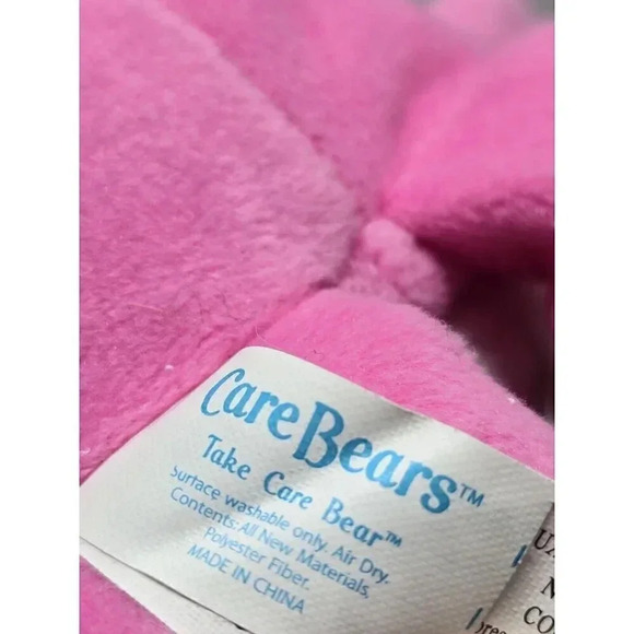 Care Bears 2003 Take Care Bear Pink Stuffed Animal Plush 10"- With Tags - Picture 7 of 13
